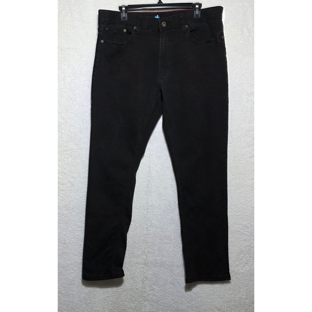Nat Nast Luxury Originals Men's Black Denim Jeans W36 L32 Stretch Straight Leg